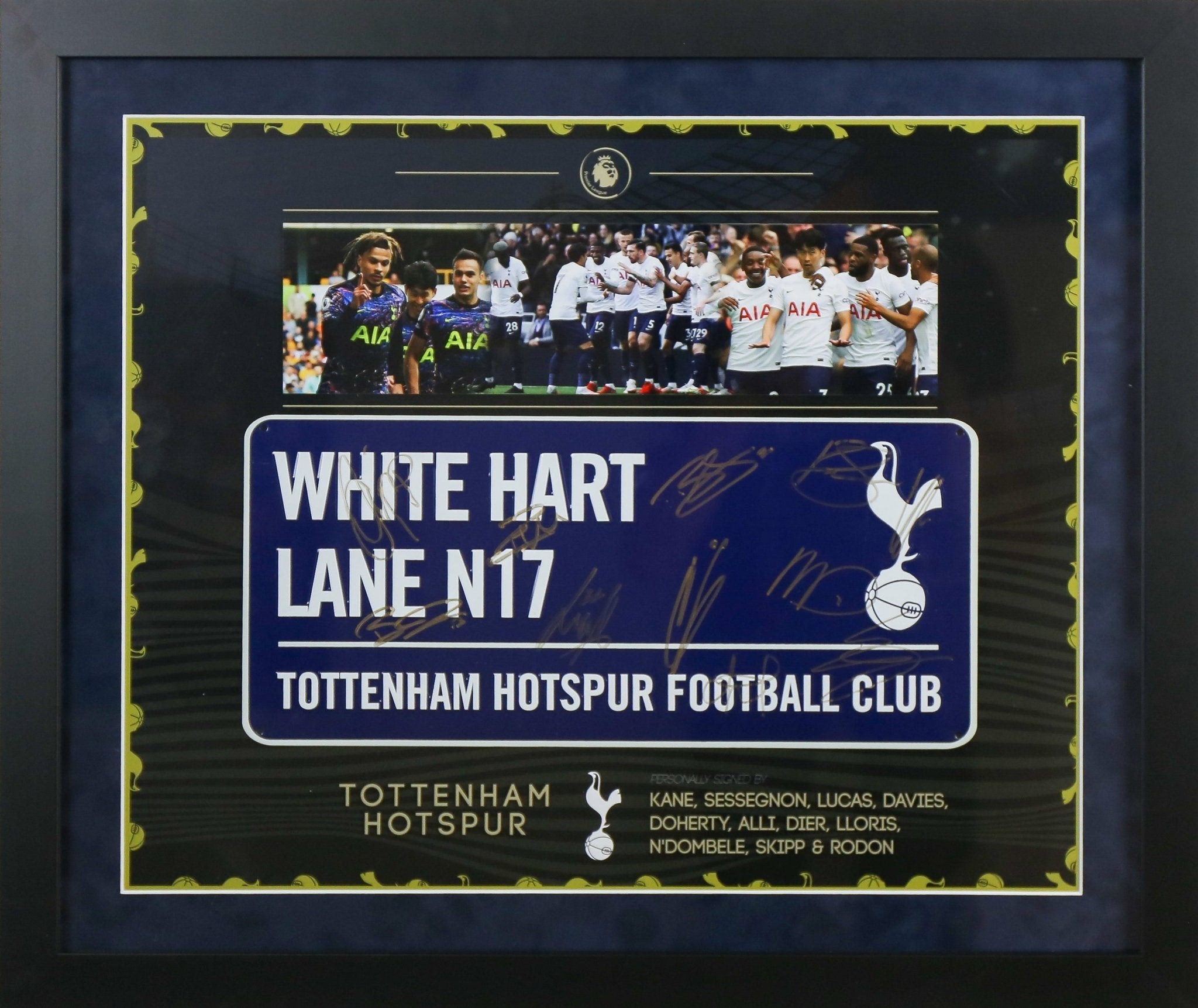 Multi Signed Spurs Roadsign Framed Display - Memorabilia Framers Shop